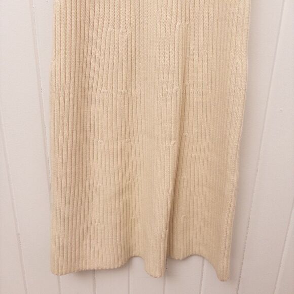 MARA HOFFMAN Samira Wrap-effect Ribbed Organic Cotton-blend Midi Dress Cream Siz - Picture 5 of 12